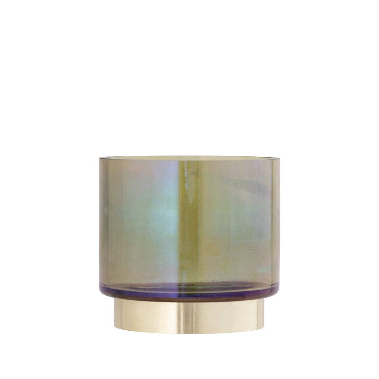 Teelichthalter – Modernes Design, Runde Form, Glas Metall Material, Grün – Norah | PTMD