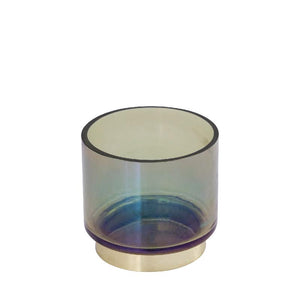 Teelichthalter – Modernes Design, Runde Form, Glas Metall Material, Grün – Norah | PTMD