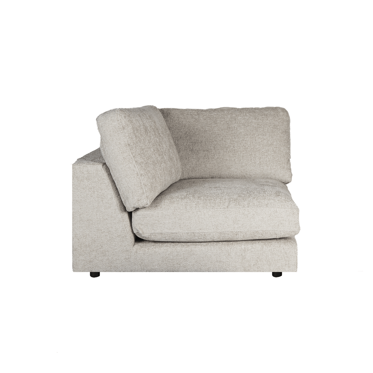 Ecksofa – taubengraue Oberfläche, Stoff Bezug, Eckelement Form – Nilla | PTMD