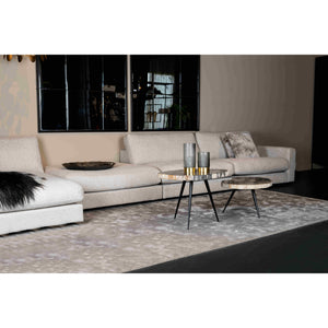 Ecksofa – taubengraue Oberfläche, Stoff Bezug, Eckelement Form – Nilla | PTMD