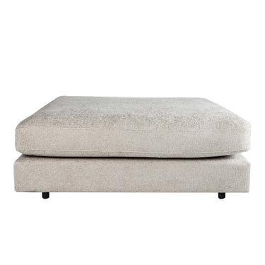 Hocker – taubengraue Oberfläche, Stoff Bezug, gepolsterte Form – Nilla | PTMD