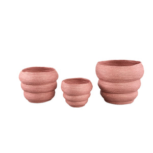 Pot – Rope Design Round, Paper Layers Multiple, Handmade Finish – Summera | PTMD