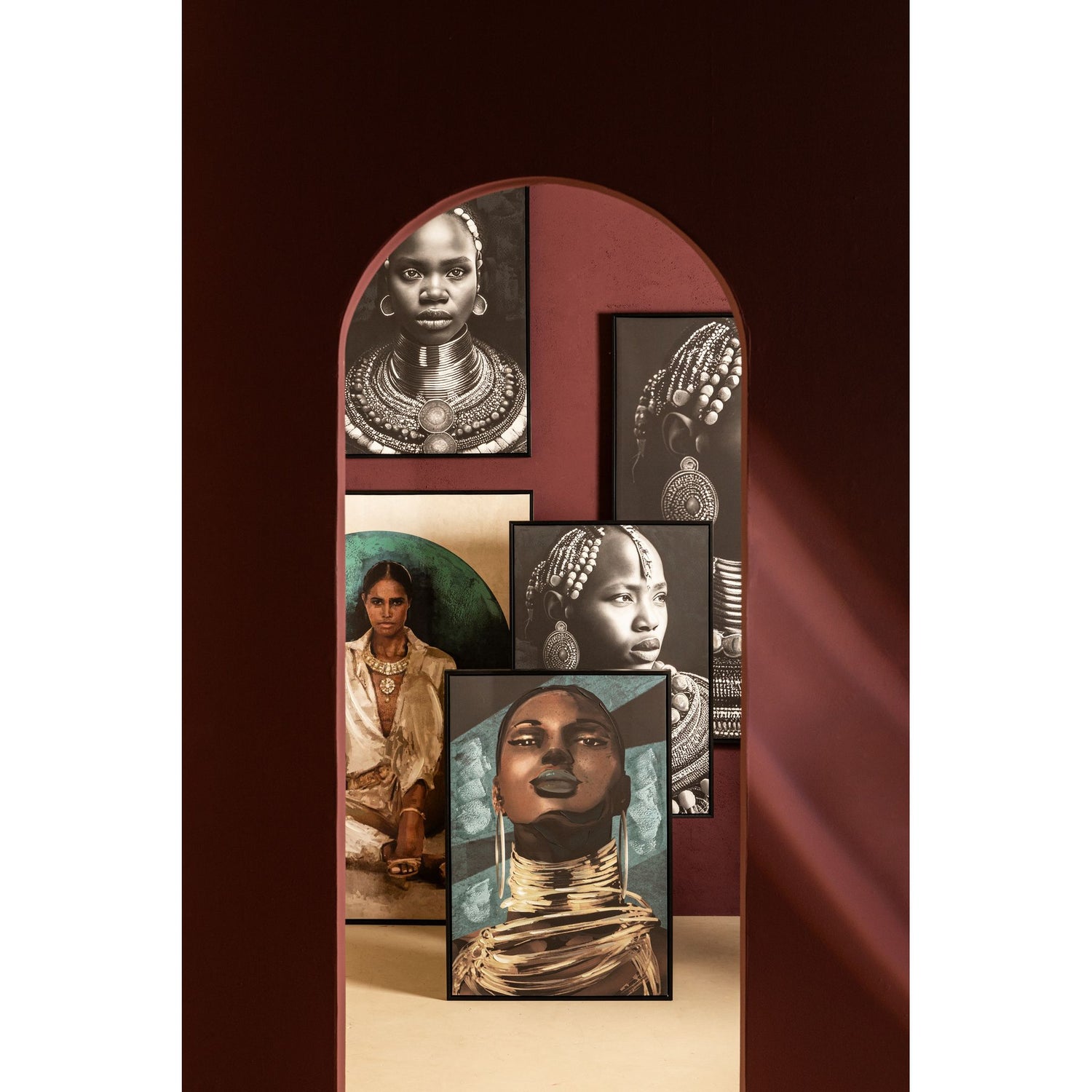 Wandbild – Rechteckiges Design, Leinwand Material, Gesichts Motiv, L – Romaan | PTMD