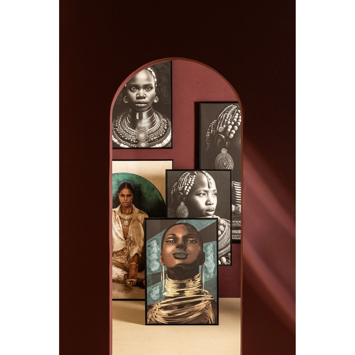 Wandbild – Rechteckiges Design, Leinwand Material, Gesichts Motiv, L – Romaan | PTMD