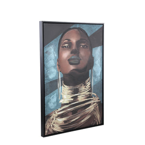 Wandbild – Rechteckiges Design, Leinwand Material, Frauen Gesicht Motiv, S – Muniba | PTMD
