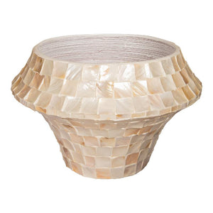Pot – Cream Bamboo, Round Shape, Bowl Design, Low, L – Daven | PTMD