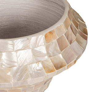 Pot – Cream Bamboo, Round Shape, Bowl Design, Low, L – Daven | PTMD