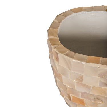 Topf – Poly Shell Design, Ovale Form, Papier Material, Hohe Silhouette, Creme, S – Daven | PTMD