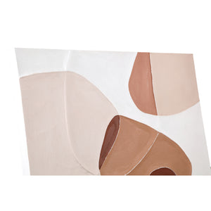 Wandpaneel aus Polyester-Canvas mit Kiefernholzrahmen, organischer Form und Rot-Finish – Olympia | PTMD