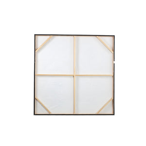 Wandpaneel aus Polyester-Canvas mit Kiefernholzrahmen, organischer Form und Rot-Finish – Olympia | PTMD