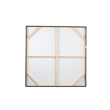 Wandpaneel aus Polyester-Canvas mit Kiefernholzrahmen, organischer Form und Rot-Finish – Olympia | PTMD