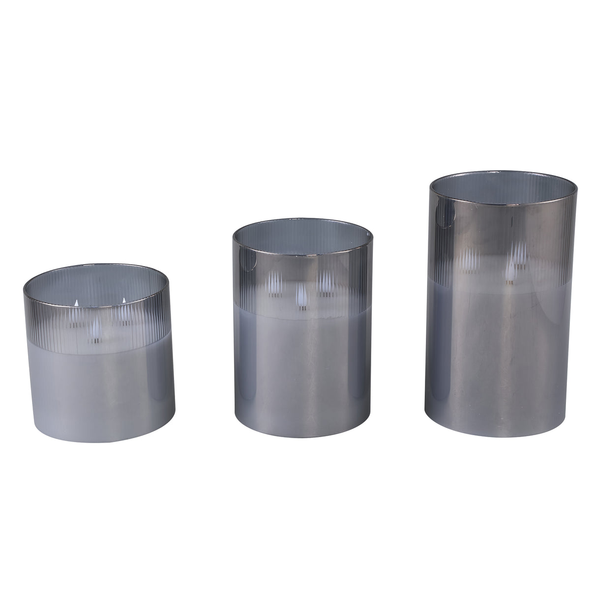 Windlicht - LED 15.0 x 15.0 x 25.0 cm Grau 1