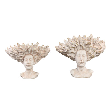 Cement Statue with Cream Face Design and Hair Texture Size S – Kimbere | PTMD