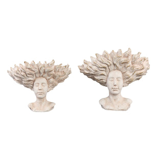 Cement Statue with Cream Face Design and Hair Texture Size S – Kimbere | PTMD