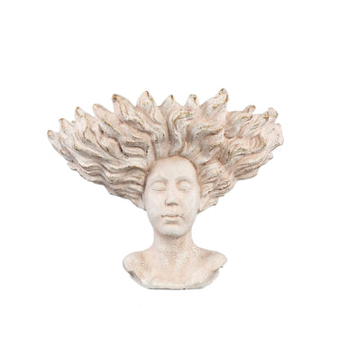 Cement Statue with Cream Face Design and Hair Texture Size S – Kimbere | PTMD