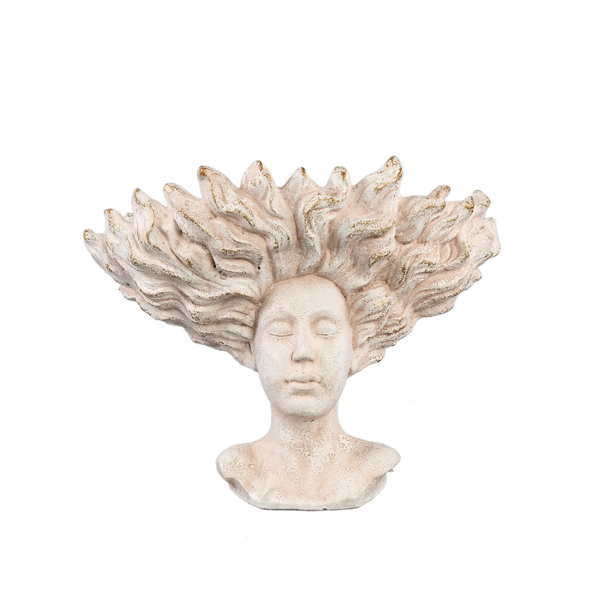 Cement Statue with Cream Face Design and Hair Texture Size S – Kimbere | PTMD