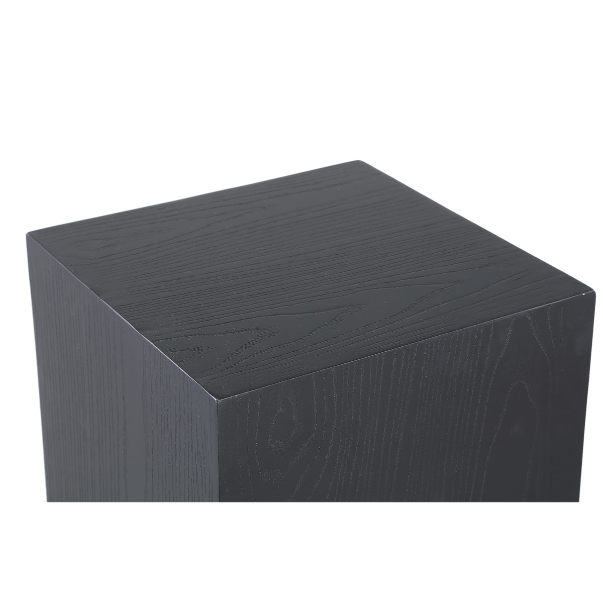 MDF column with oak veneer, black finish, handmade - Gustavo | PTMD