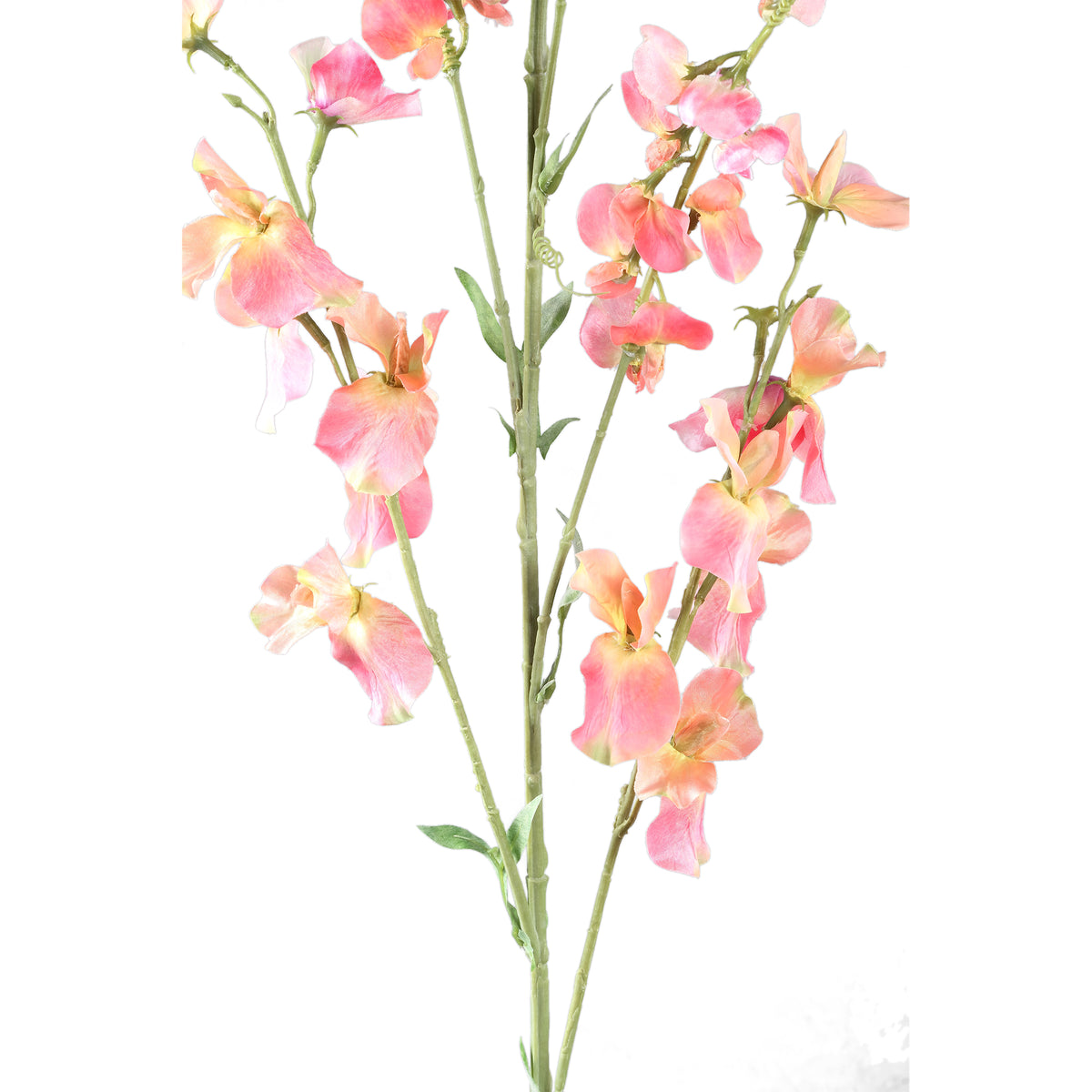 Garden Flower – Orange Polyester Sweet Pea Stem | PTMD