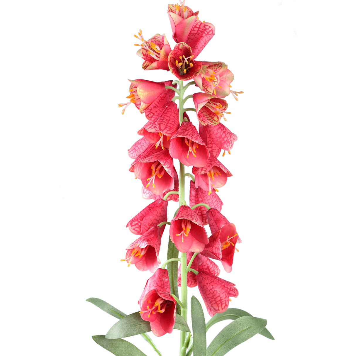 Gartenblume – Roter Fritillaria-Zweig mit Blättern aus Polyesterstoff | PTMD