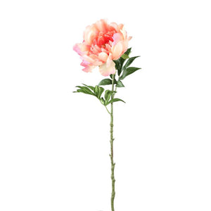 Peony Flower - Light Pink Polyester Peony Branch | PTMD