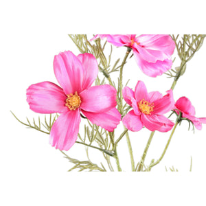 Gartenblume – Rosafarbener Kosmeenzweig aus Polyestergewebe | PTMD