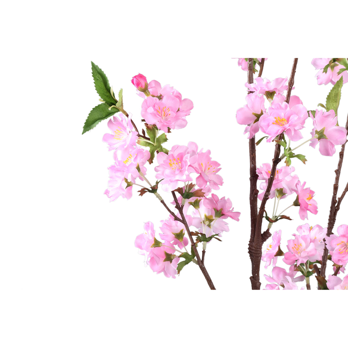 Kunstblume – Rosa Pflaumenblütenzweig, Beschichtete Oberfläche, Polyestergewebe | PTMD
