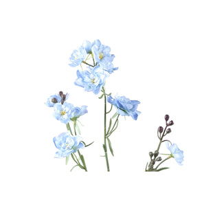 Gartenblume – Hellblauer Chinensis-Zweig mit beschichteten Blüten aus Polyesterstoff | PTMD