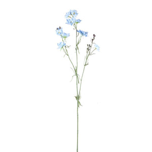 Gartenblume – Hellblauer Chinensis-Zweig mit beschichteten Blüten aus Polyesterstoff | PTMD