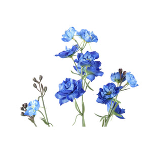 Gartenblume – Blauer Chinensis-Zweig mit beschichteten Blüten aus Polyesterstoff | PTMD