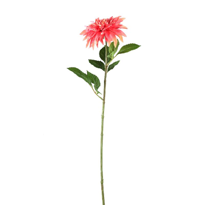 Dahlia flower – Pink spray with leaves, Coated surface, Polyester material | PTMD
