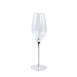 Champagnerglas - Glas, klar, schwarzer Tropfen-Akzent, organisch – Clive | PTMD