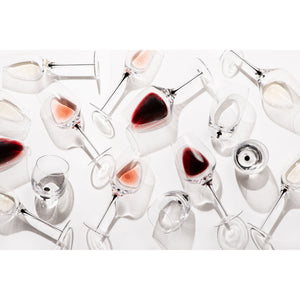 Trinkglas - Glas, klar, schwarzer Tropfen-Akzent, konische Form – Clive | PTMD