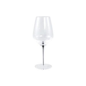 Rotweinglas - Glas, klar, schwarzer Tropfen-Akzent, organisch – Clive | PTMD