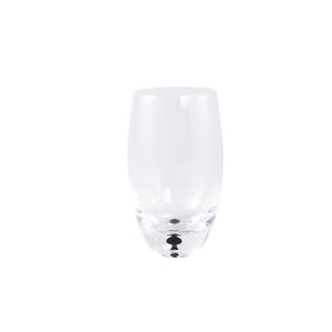 Trinkglas - Glas, klar, schwarzer Tropfen-Akzent, konische Form – Clive | PTMD