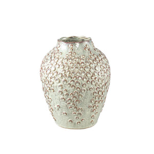 Flowerpot – Cream Surface, Round Shape, Tall Shape, Scale Pattern, Stoneware, S – Avis | PTMD
