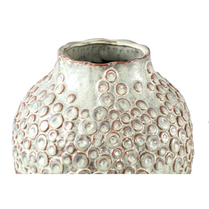 Plant pot – Cream-colored surface, Round shape, Tall shape, Scale pattern, Stoneware, L – Avis | PTMD