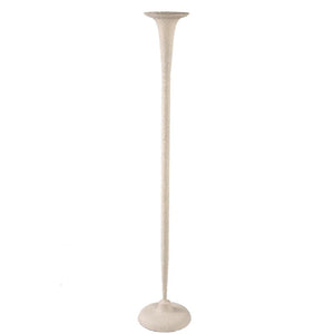 Candlestick - Round Iron Design, Rough Surface, Cream Tone, L - Krish | PTMD