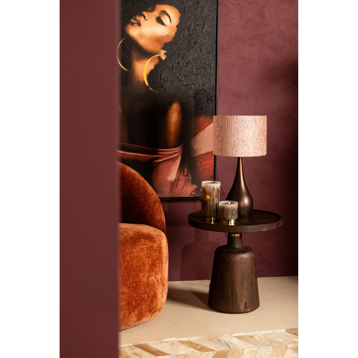 Wall mural – Canvas material, Handmade finish, Rectangular design – Janicia | PTMD