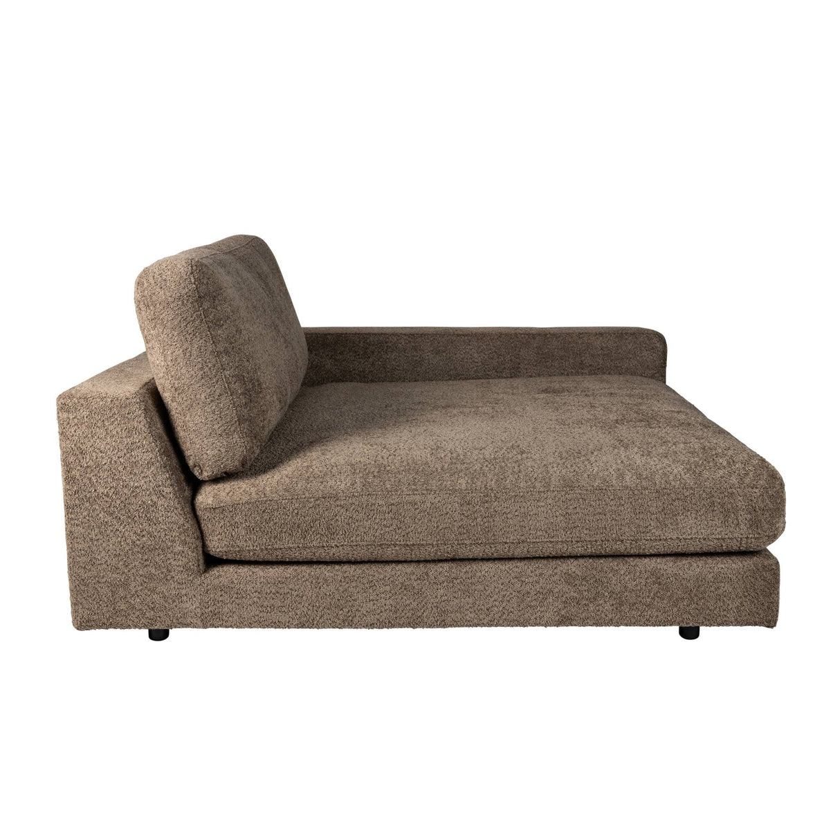 Sofa – braune Oberfläche, Stoff Bezug, rechte Chaiselongue – Nilla | PTMD