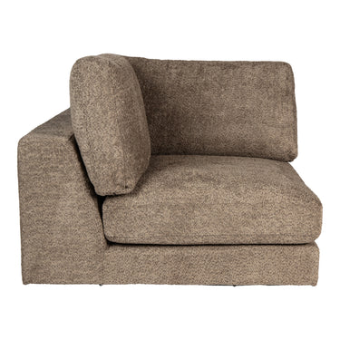 Ecksofa – braune Oberfläche, Stoff Bezug, Eckelement Form – Nilla | PTMD