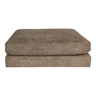 Hocker – braune Oberfläche, Stoff Bezug, gepolsterte Form – Nilla | PTMD