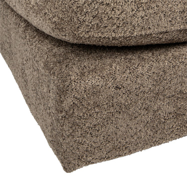Hocker – braune Oberfläche, Stoff Bezug, gepolsterte Form – Nilla | PTMD