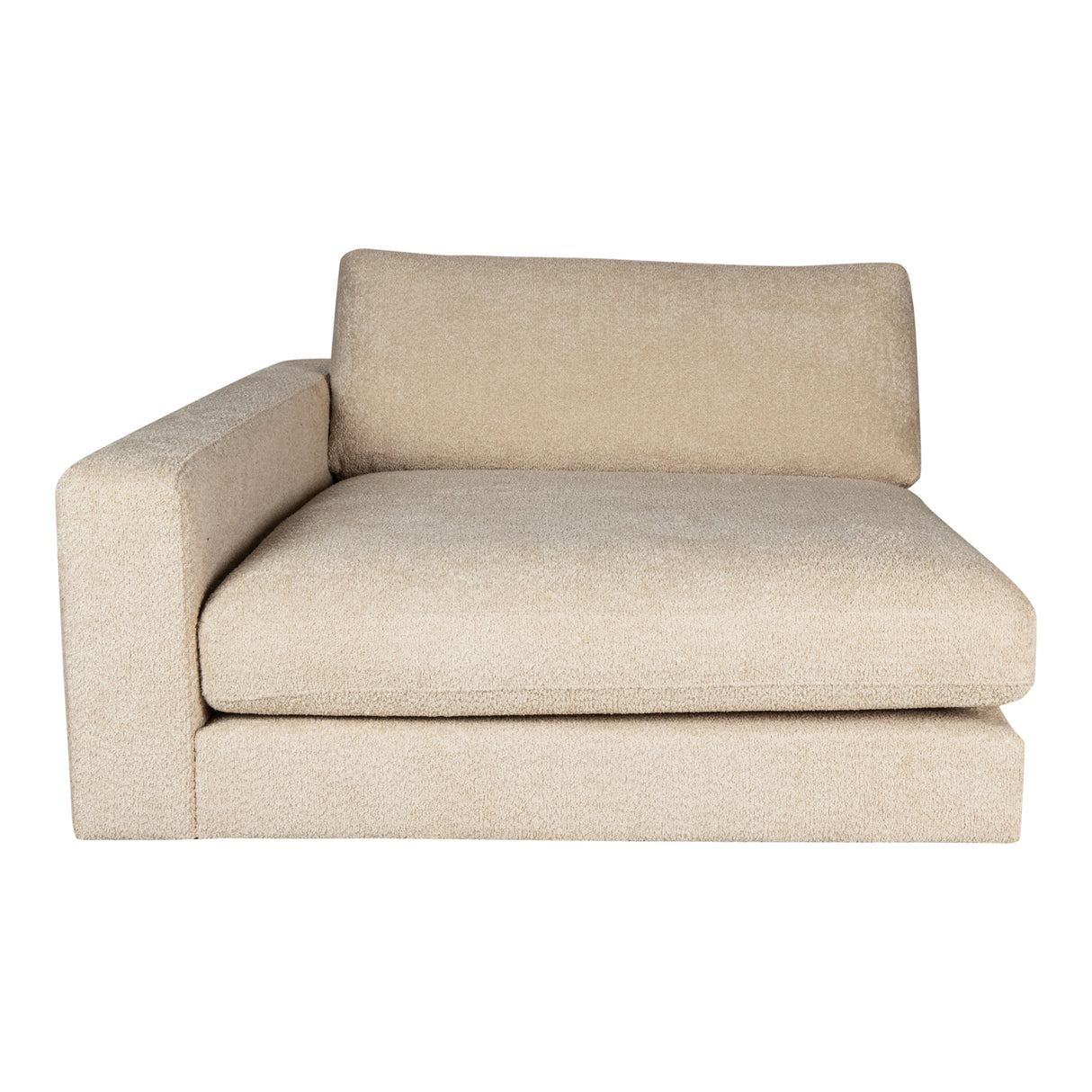 Sofa – sandfarbene Oberfläche, Stoff Bezug, linke Chaiselongue – Nilla | PTMD
