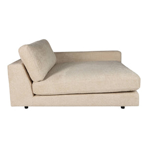 Sofa – sandfarbene Oberfläche, Stoff Bezug, rechte Chaiselongue – Nilla | PTMD