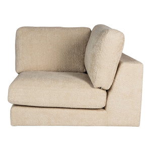 Ecksofa – sandfarbene Oberfläche, Stoff Bezug, Eckelement Form – Nilla | PTMD