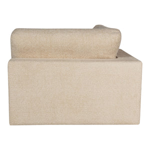 Ecksofa – sandfarbene Oberfläche, Stoff Bezug, Eckelement Form – Nilla | PTMD