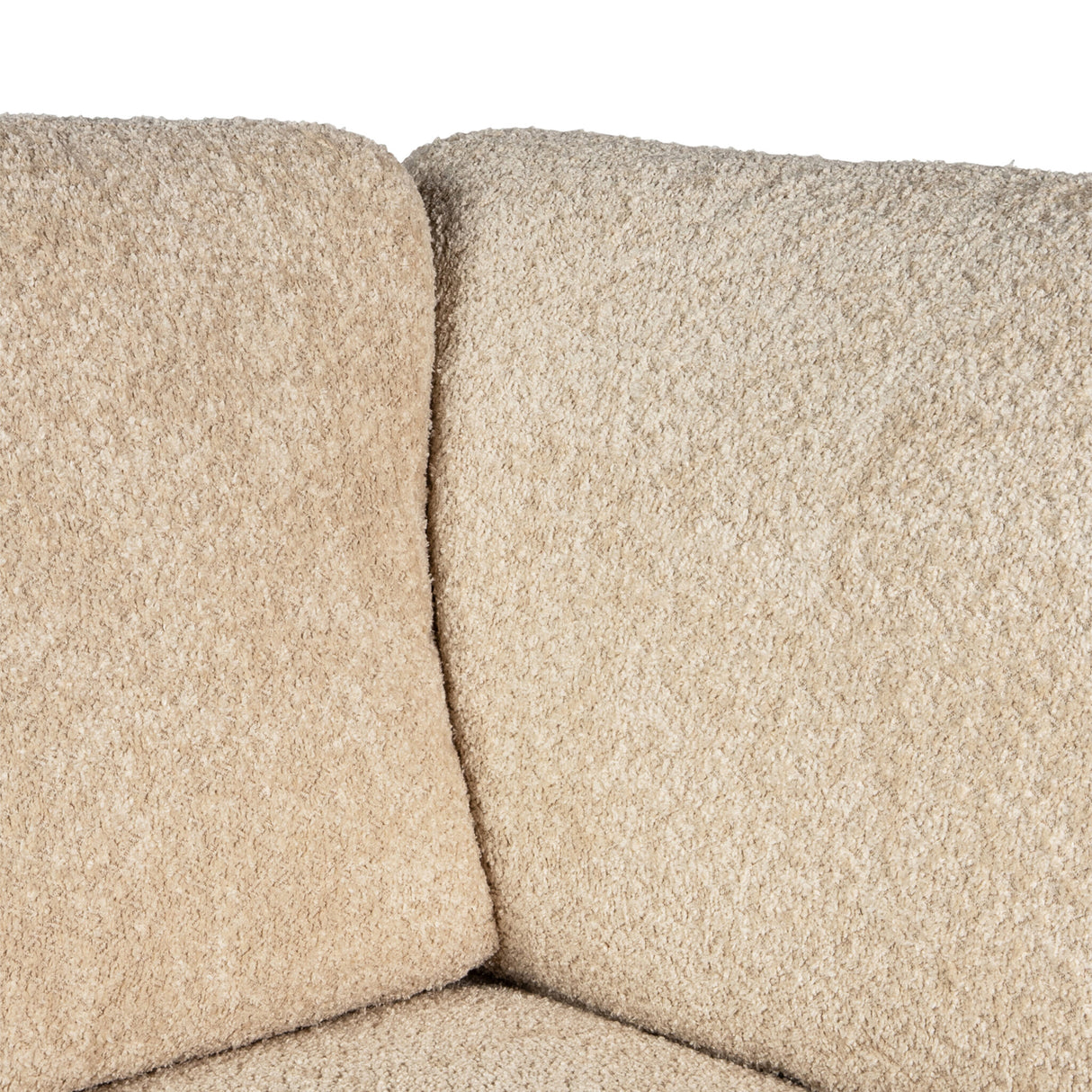 Ecksofa – sandfarbene Oberfläche, Stoff Bezug, Eckelement Form – Nilla | PTMD