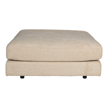 Hocker – sandfarbene Oberfläche, Stoff Bezug, gepolsterte Form – Nilla | PTMD