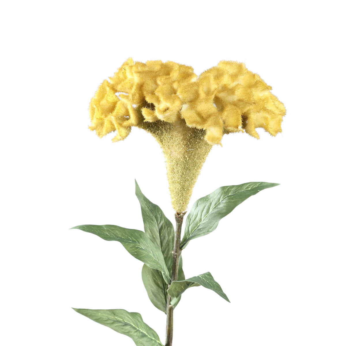 Gartenblume – Gelber Samt-Celosienzweig aus Polyester und Eisen | PTMD