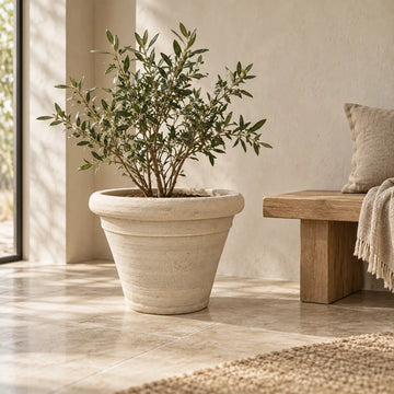 Topf – Naturfarbe, Rundes Design, Terrakotta Keramik, L – Alexis | PTMD
